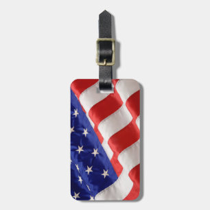Étiquette À Bagage Balise de bagage drapeau américain avec bracelet e