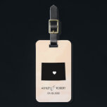 Étiquette À Bagage Balise de bagage du Mariage Carte du Colorado, Nom<br><div class="desc">Ces étiquettes de bagage d'état font les étiquettes cadeaux mariages parfaits ou les étiquettes de sacs de bienvenue. Cravate-le à votre cadeau au lieu d'une étiquette-cadeau typique en papier, et ils peuvent l'utiliser pendant des mois et des années à venir. Les étiquettes ont un arrière - plan d'aquarelle d'abricot de...</div>
