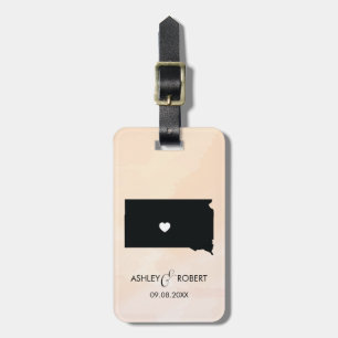 Étiquette À Bagage Balise de bagage du Mariage de la carte du Dakota 