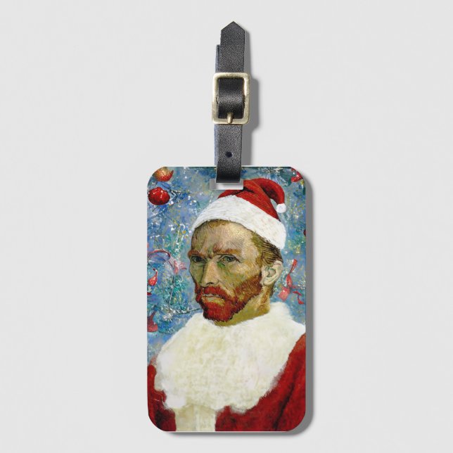 Étiquette À Bagage Balise de bagage du père Noël (Devant Vertical)