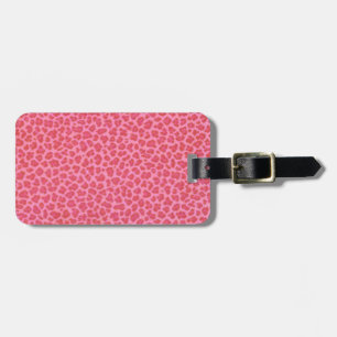 Étiquette À Bagage Balise de bagage Empreinte de léopard rose personn