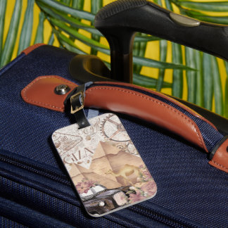 Étiquette À Bagage Balise de bagage en Egypte vintage