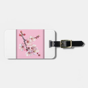 Étiquette À Bagage Balise de bagage en fleurs de cerise rose