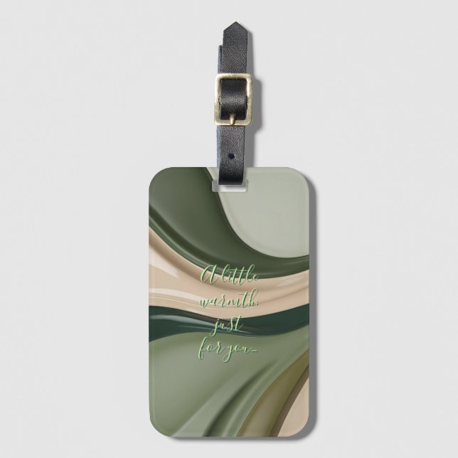 Étiquette À Bagage Balise de bagage en graphisme élégant (Devant Vertical)