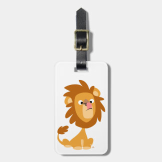 Étiquette À Bagage Balise de bagage en Lion de caricature fine