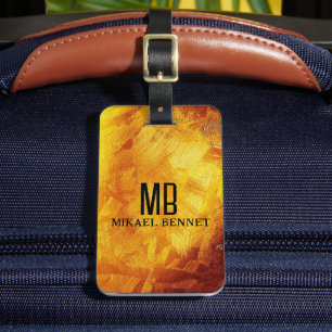Étiquette À Bagage Balise de bagage en métal brossé PRO