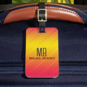 Étiquette À Bagage Balise de bagage en métal brossé PRO Gold