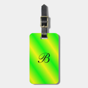 Étiquette À Bagage Balise de bagage en monogramme de couleur vive