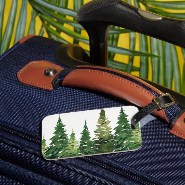 Étiquette À Bagage Balise de bagage - Forêt d'aquarelle (Insitu Rectoal 3)