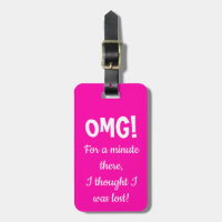 Balise de bagage Funny Pink OMG