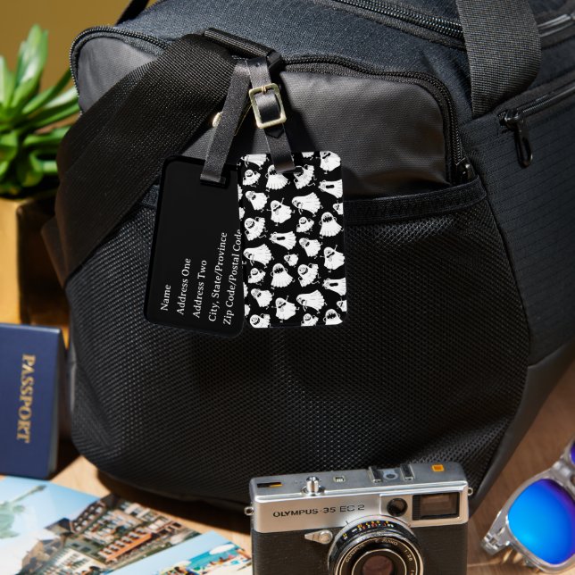 Étiquette À Bagage Balise de bagage Goofy Ghosts (Recto & Verso)