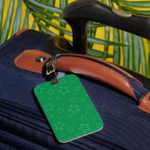 Étiquette À Bagage Balise de bagage Green Stars