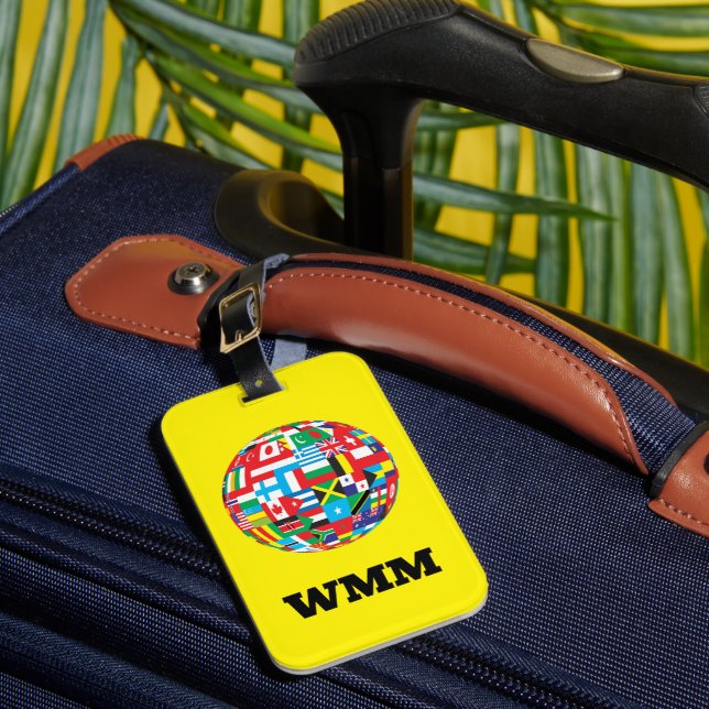 Étiquette À Bagage Balise de bagage jaune vif customisée (Insitu Rectoal 1)