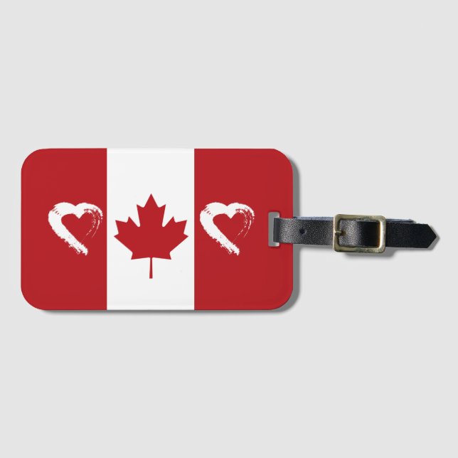 Étiquette À Bagage Balise de bagage Love Canada (Devant Horizontal)
