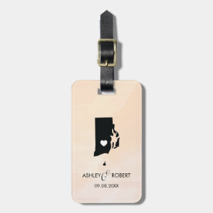 Étiquette À Bagage Balise de bagage Mariage Carte de l'île de Rhode, 