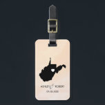 Étiquette À Bagage Balise de bagage Mariage de carte de la Virginie o<br><div class="desc">Ces étiquettes de bagage d'état font les étiquettes cadeaux mariages parfaits ou les étiquettes de sacs de bienvenue. Cravate-le à votre cadeau au lieu d'une étiquette-cadeau typique en papier, et ils peuvent l'utiliser pendant des mois et des années à venir. Les étiquettes ont un arrière - plan d'aquarelle d'abricot de...</div>