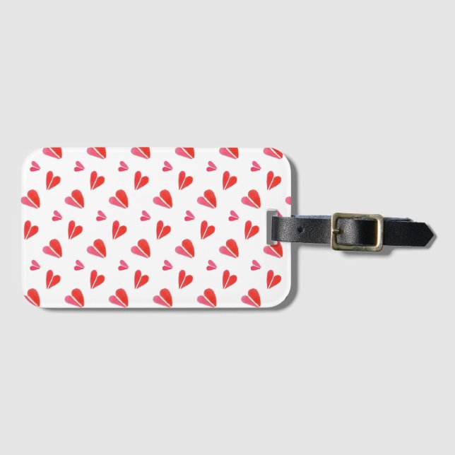 Étiquette À Bagage Balise de bagage MINI HEARTS (Devant Horizontal)