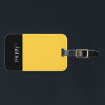 Étiquette À Bagage Balise de bagage Modèle jaune-mellow<br><div class="desc">Mellow Jaune,  modèle couleur solide,  personnalisable. Ajoutez votre propre texte.</div>