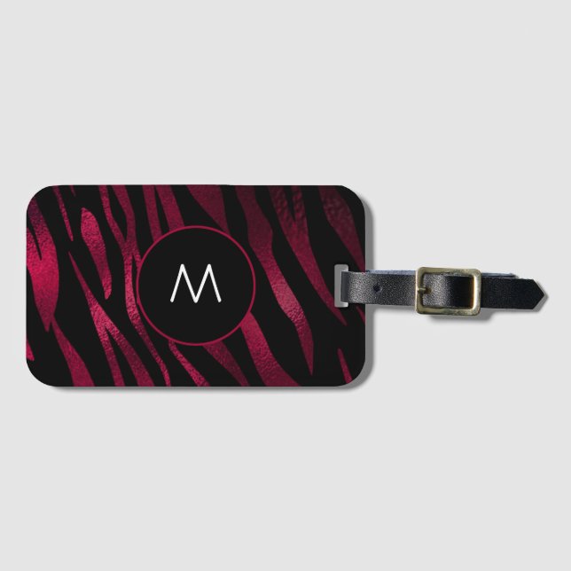 Étiquette À Bagage Balise de bagage Monogram Tiger Stripes (Devant Horizontal)