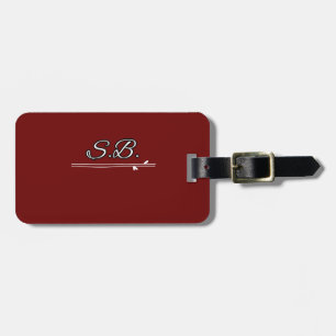 Étiquette À Bagage Balise de bagage monogramme