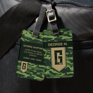 Étiquette À Bagage Balise de bagage Motif Camouflage pour homme/père
