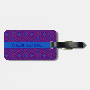 Étiquette À Bagage Balise de bagage, Motif d'oignon pourpre et bleu
