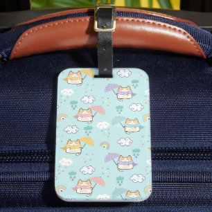 Étiquette À Bagage Balise de bagage Motif du jour pluvieux mou
