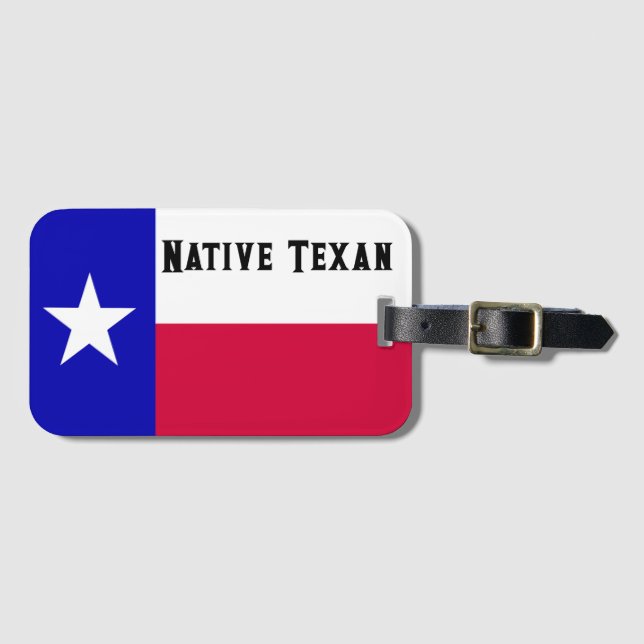 Étiquette À Bagage Balise de bagage native du Texas (Devant Horizontal)
