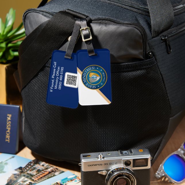 Étiquette À Bagage Balise de bagage officielle pour les aumôniers SMI (Recto & Verso)