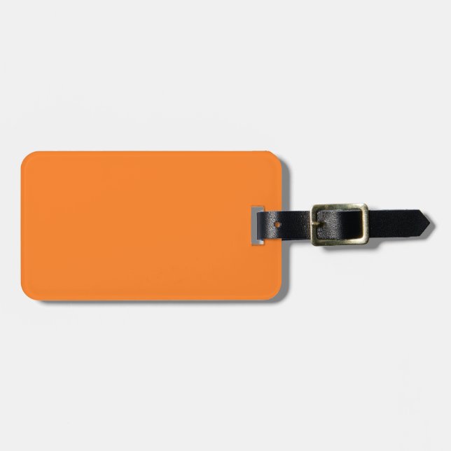 Étiquette À Bagage Balise de bagage orange à deux tons (Devant horizontal)