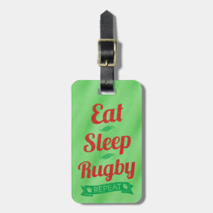 Étiquette À Bagage Balise de bagage personnalisable, Dormir, Rugby Ré