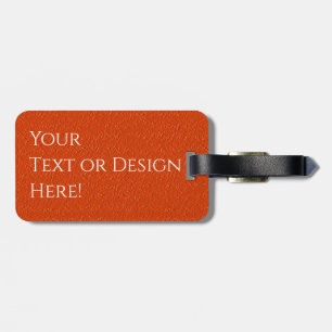 Étiquette À Bagage Balise de bagage personnalisé orange texturé