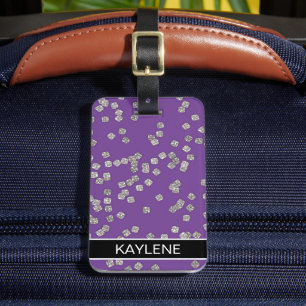 Étiquette À Bagage Balise de bagage personnalisée Confetti en diamant