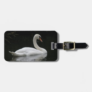 Étiquette À Bagage Balise de bagage personnalisée du cygne blanc grac