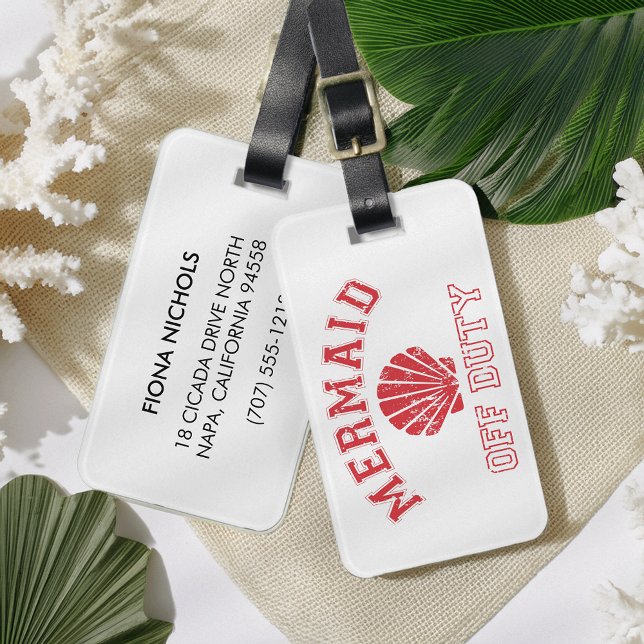 Étiquette À Bagage Balise de bagage personnalisée en bande noire et b (Créateur téléchargé)