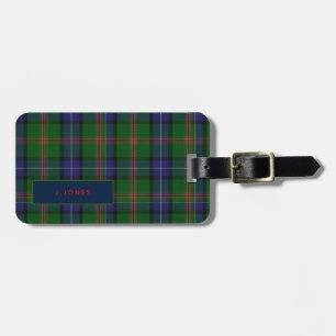 Étiquette À Bagage Balise de bagage personnalisée JONES Tartan Mens