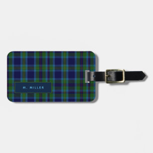 Étiquette À Bagage Balise de bagage personnalisée MILLER Tartan Mens
