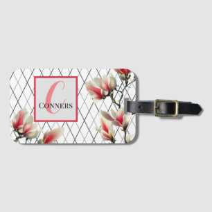Étiquette À Bagage Balise de bagage personnalisée monogramme