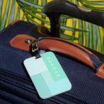 Étiquette À Bagage Balise de bagage personnalisée Pastel bleu moderne<br><div class="desc">Belle palette de couleurs pastel bleu avec une disposition et un design géométriques modernes. Consultez notre magasin pour plus d'articles et options d'étiquette de bagages correspondants.</div>