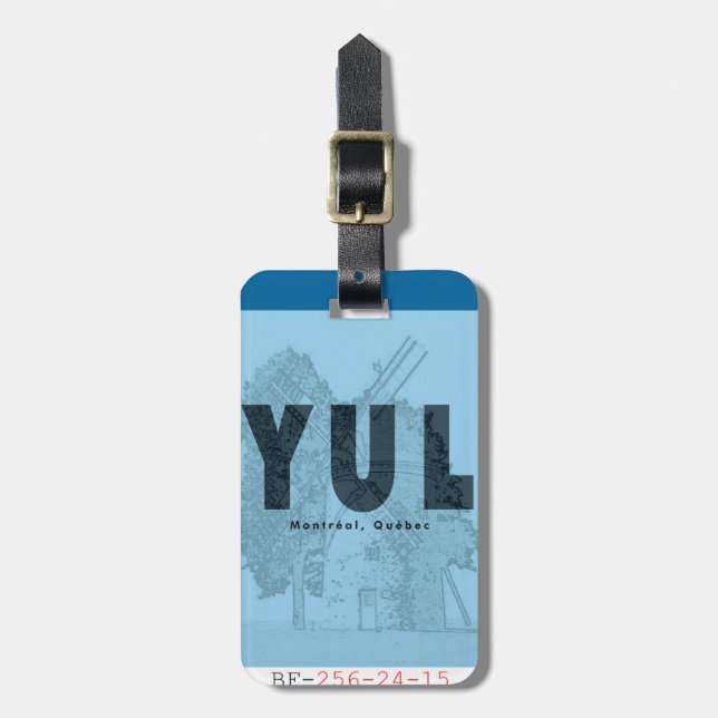 Étiquette À Bagage Balise de bagage Pointe-Claire (Devant Vertical)