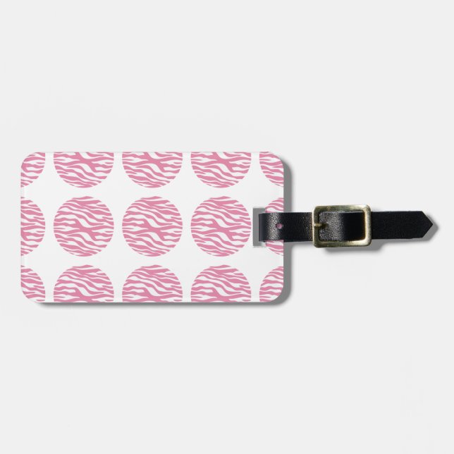 Étiquette À Bagage Balise de bagage Pois Zebra (Devant horizontal)