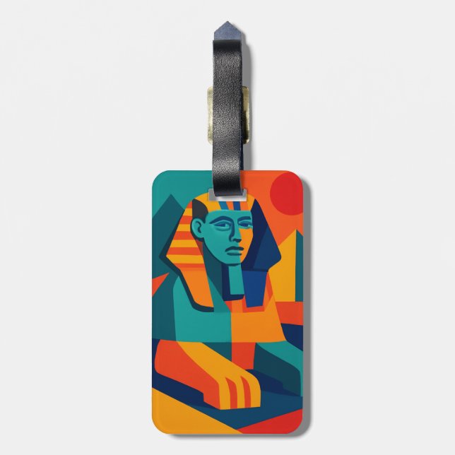 Étiquette À Bagage Balise de bagage Pop Art Sphinx (Dos Vertical)