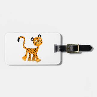 Étiquette À Bagage Balise de bagage pour Cheetah Cartoon Insouciant