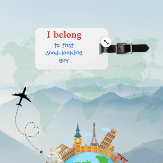 Étiquette À Bagage Balise de bagage pour hommes drôle personnalisée