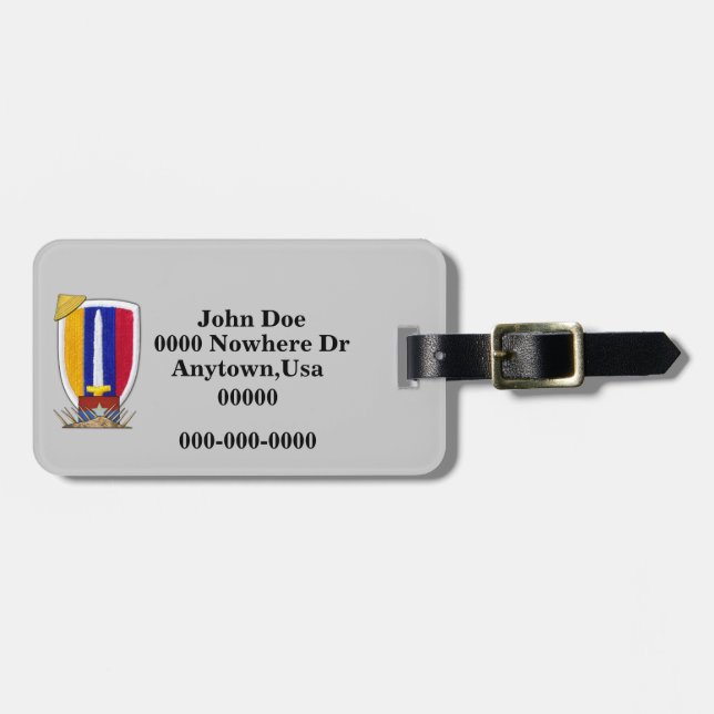 Étiquette À Bagage Balise de bagage pour la guerre USARV Vietnam (Devant horizontal)