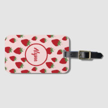 Balise de bagage pour Motif de fraise mignonne