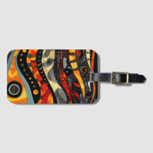 Étiquette À Bagage Balise de bagage pour Motif tribal africain