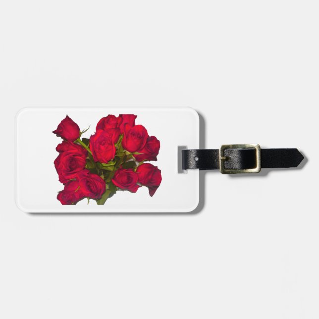Étiquette À Bagage Balise de bagage Roses rouges (Devant horizontal)
