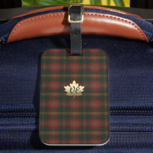 Étiquette À Bagage Balise de bagage Tartan Feuille d'érable canadienn