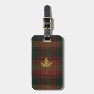 Étiquette À Bagage Balise de bagage Tartan Feuille d'érable canadienn